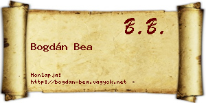 Bogdán Bea névjegykártya